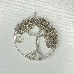 Tree of Life silver tone pendant